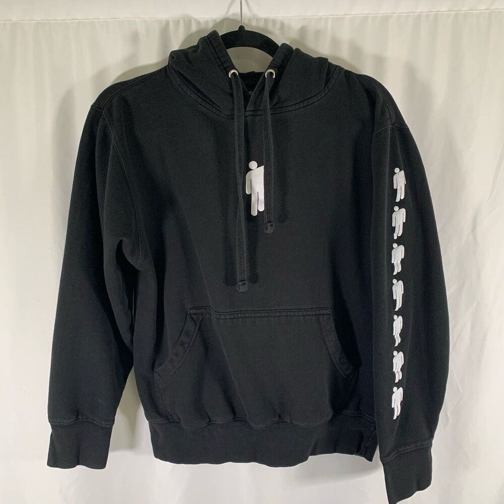 Billie Eilish Hoodie Women's XS Black Graphic Print Drawstring Pockets Pullover